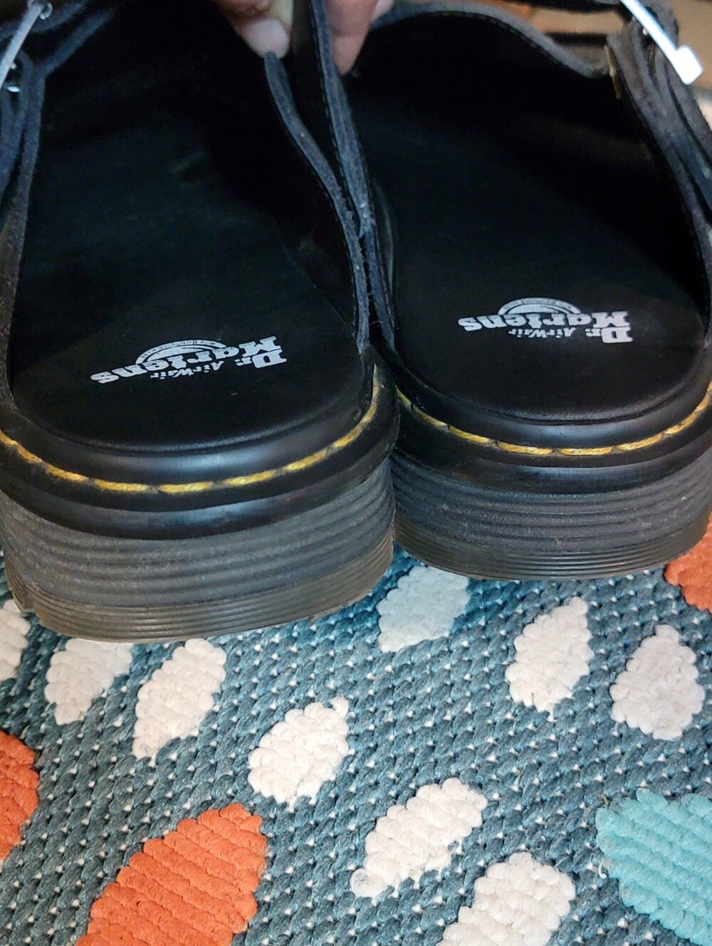 Dr. Martens Zebzag Slingback Platform Mules In Black - Picture 6 of 12